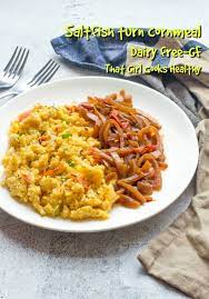Saltfish Turn Cornmeal Recipe Healthy Cooking Jamaican Recipes Jamaican Dishes
