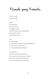 Sungguh indah rumahku bangunan yang indah untuk ku rumah yang sangat kokoh tempat dimana aku tinggal tempat. Ekspektasi Dan Realita Antologi Puisi Pendek Book By De Laras Gramedia Digital