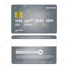Credit card front and back, face and reverse sides. Realistic Credit Card Front And Back Side View Mock Up Royalty Free Cliparts Vectors And Stock Illustration Image 87953444