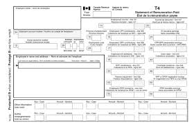 T4 Statement Of Remuneration Paid Canada Ca