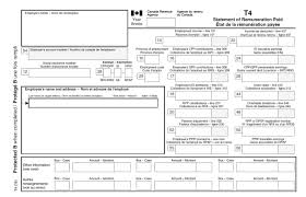 T4 Statement Of Remuneration Paid Canada Ca