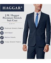 J M Mens Slim Fit 4 Way Stretch Suit Separates
