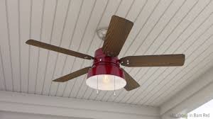 Hunter 59309 52 In Mill Valley Barn Red Ceiling Fan With Light Youtube Ceiling fan with lighting and remote control fanaway veil chrome 122 cm.