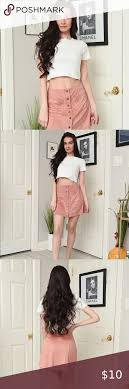 Satisfying your craving for fashion's latest trends, at prices you can't.forever 21. Nwt Forever 21 Pink Faux Suede Button Mini Skirt In 2020 Mini Skirts Clothes Design Womens Skirt