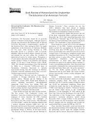 Pdf Book Review Of Harvard And The Unabomber The Education Of An American Terrorist