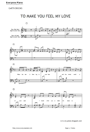 To Make You Feel My Love Garth Brooks Stave Preview 1 Free Piano Sheet Music Piano Chords How Are You Feeling Piano Sheet Music Free Anniversary Songs