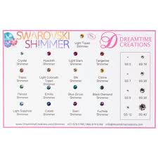 55 Complete Swarovski Crystal Rhinestones Size Chart