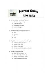 There's a forrest gump quiz for everyone. Forrest Gump The Quiz Esl Worksheet By Sexorcisto
