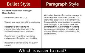 Bullet Points Vs Paragraphs Which Better To Use In Your Resume Skillroads Com Ai Resume Career Builder