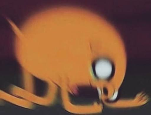 jake screaming on the ground from adventure time