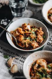 The dough can be based on bread, flour or potatoes, and may be filled with meat, fish, cheese, vegetables, fruits or sweets. Sichuan Spicy Wonton In Red Oil çº¢æ²¹æŠ„æ‰‹ Omnivore S Cookbook