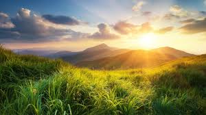 5k Good Morning Mountain Hill Morning Mount Scenery Meadow Nature Sky Sunshine Landscape Grassl Mountain Landscape Scenery Background For Photography