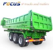 50t Capacity Hyva Hydraulic Cylinder Front Lifting Tipper Truck Trailer for  Mining/Construction Works