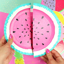 Sommerliche Diy Wassermelonen Girlande Video Girlanden Basteln Bastelideen Halloween Deko Selber Machen