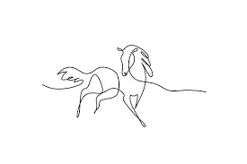 Continuous Line Drawing Horse Logo Line Art Drawings Horse Tattoo Design Horse Drawings