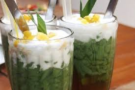 2 gelas tepung kanji/tepung tapioka. Cendol Tepung Kanji Sekali