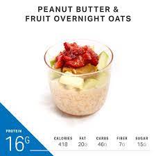 Calories 417 calories from fat 59. Peanut Butter Fruit Overnight Oats Myfitnesspal Protein Nutrition Overnight Oats Overnight Oats Recipe Breakfast