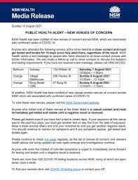 13 new cases in mid north coast health district as all of nsw prepares to open . Nsw Health On Twitter Public Health Alert New Venues Of Concern Nsw Health Has Been Notified Of New Venues Of Concern Across Nsw Which Are Associated With Confirmed Cases Of Covid