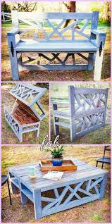 Diy Outdoor 2 In 1 Convertible Bench Coffee Table Tutorial Diy Outdoor Furniture Diy Coffee Table Diy Outdoor