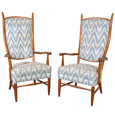 Pair Dunbar High Back Armchairs Edward Wormley 1stdibs Com High Back Accent Chairs High Back Armchair Armchair Design
