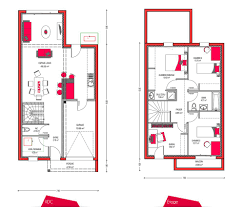 Modele De Maison Villa Soren Plan De Maison Mitoyenne Plan Maison 100m2 Plan De Maison A Etage