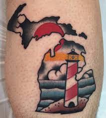 Beautiful State Of Michigan Tattoo1 Jpg 629 699 Pixels Michigan Tattoos Tattoos Nautical Tattoo