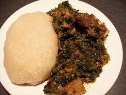 To make garri, you simply have to boil water and add the granules to it. Edikaikong Soup Vegetable Soup With Eba Garri Food Vegetable Stew African Food