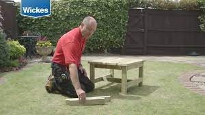 The firsts tep of the project is to build the frame of the tables. How To Build A Garden Bench And Table With Wickes Youtube