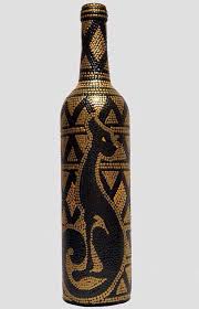 Etsy Listing At Https Www Etsy Com Listing 172971615 Hand Painted Wine Bottle Egyptian Cat Bottle Art Painted Wine Bottles Glass Bottles Art
