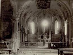 Titel Pfarrkirche Most Na Soci Santa Lucia Beschreibung Innenansicht Nach Der Beschiessung Der Pfarrkirche Von Most Na Soci Santa Lucia Isonzotal F Storia