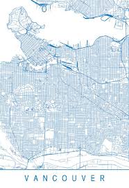 Vancouver Map Minimalist Vancouver Art Print Customizable Etsy Vancouver Map City Map Art Cartography Design