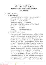 BÁO CÁO THƯỜNG NIÊN