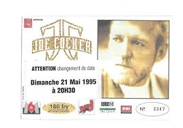 JOE COCKER RARE billet ticket stub concert FRANCE Marseille 21/05/1995 EUR  12,49