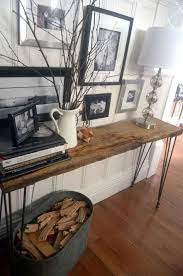 Very Cool Live Edge Hairpin Leg Table Diy With Legs From Hairpinlegs Com Foreverhoozingj Live Edge Console Table Live Edge Wood Table Diy Sofa Table