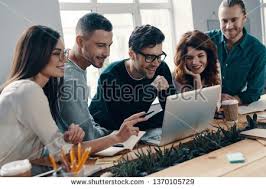 Stock Photo Busy Working Day Group Of Young Modern People In Smart Casual Wear Using Modern Technologies Whi Smart Casual Wear Modern Technology Stock Photos