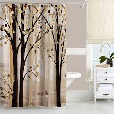 Beige Brown Shower Curtain Bath Mat Nature Forest Unique Etsy Brown Shower Curtain Neutral Bathroom Decor Tree Shower Curtains