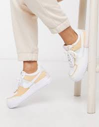 Nike Air Force 1 Shadow Tonal Cream And Orange Trainers Asos In 2020 Nike Casual Shoes Nike Fashion Shoes Nike Air Force
