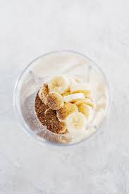 1/2 cup white oats, 2 bananas, 3 dates, 2 tbsp peanut butter, 3 cups milk, 1/2 tsp vanilla extract, 1 tsp coconut flakes, 10 almond nuts. Banana Oat Breakfast Smoothie Eat Yourself Skinny