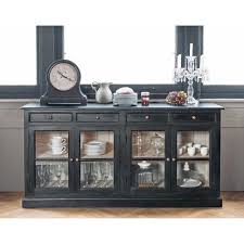This white buffet is a surprising mixture of applied arts, hieroglyphic language, contemporary graphics, fantasy and optimism. Anrichte Verglast Aus Mangoholz Schwarz Maisons Du Monde Black Buffet Buffet Furniture Dining Room Buffet