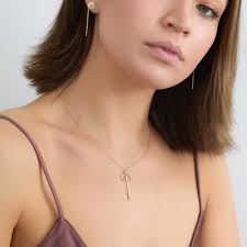 Diamond Key Necklace, Vintage Key Pendant, Gold Key Necklace, Unique  Jewelry, Solid Gold Necklace, 10k 14k 18k, Dainty Key Charm, Filia