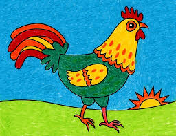 Draw a curved line beneath the plate to enclose its side. How To Draw A Chicken Art Projects For Kids