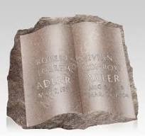 Open Book Companion Granite Headstone