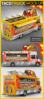 Taco Food Truck Psd Mockup Mockup Food Truck Taco Food Truck
