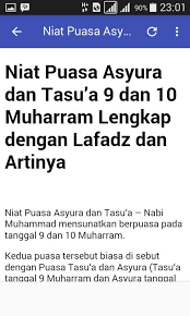 Dibaca hari ini setelah salat magrib, berikut bacaan doa awal tahun 1 muharram 1442 h. Niat Puasa Asyura Fur Android Apk Herunterladen