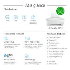 Maybe you would like to learn more about one of these? Hp Deskjet 2752 Wireless All In One Color Inkjet Printer Instant Ink Ready Walmart Com Walmart Com