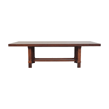 Modell 686, stomme i mahogny, (senare) sits i läder, bruksslitage, 50 x 38, sitthöjd 37, bruksslitage 21 Off Cassina Cassina Frank Lloyd Wright Taliesin Dining Table Tables