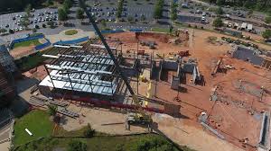 Local College Construction Aerial View Aerial City Photo