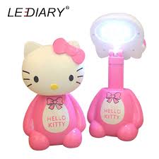 Hot New Led Rechargeable Desk Lamp Hello Kitty Flexible Length Night Light 12led 220v Reading Lamp For Student Eye Protect Hello Kitty Reading Lamp Night Light