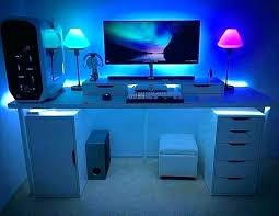 Gamingdesk In 2020 Gaming Desk Setup Game Room Design Computer Desk Setup