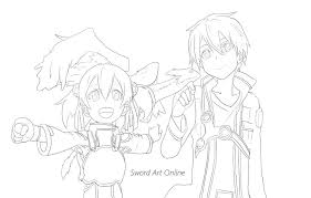 Sword Art Online Colouring In Google Search Dibujos